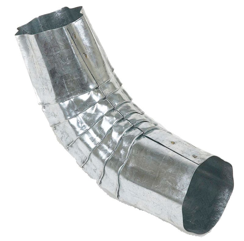 Amerimax 410651 3 in. H X 3 in. W X 9 in. L Metallic Galvanized Steel Downspout Elbow