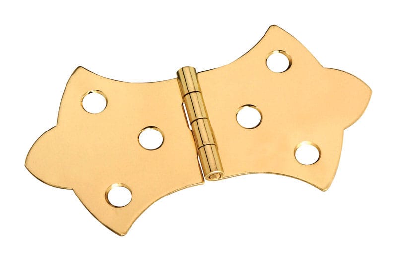 National Hardware N211-847 3-1/16 in. W X 1-11/16 in. L Solid Brass Gold Steel Decorative Hinge 1 pk