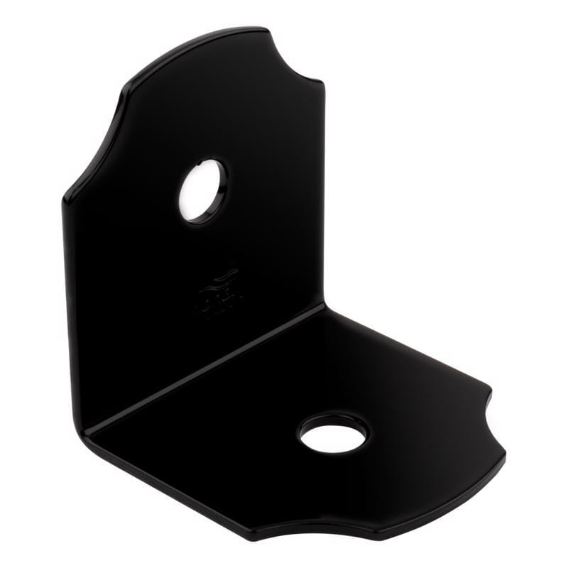 National Hardware N800-001 Hartley 3 in. H X 3 in. W X 3-1/4 in. D Black Steel Flat Corner Brace