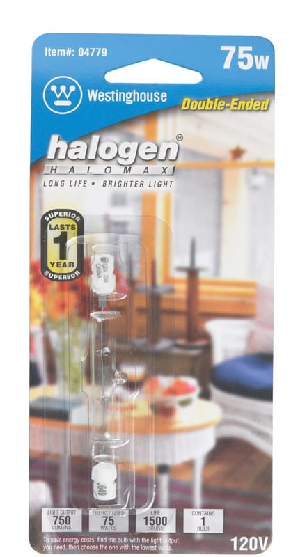 Westinghouse 0477900 75 W T3 Utility Halogen Bulb 1,050 lm White 1 pk