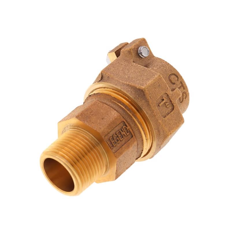 Legend Valve 313-210NL 1 in. MNPT Pattern X 3/4 in. D CTS Pack Joint Bronze Reducing Adapter