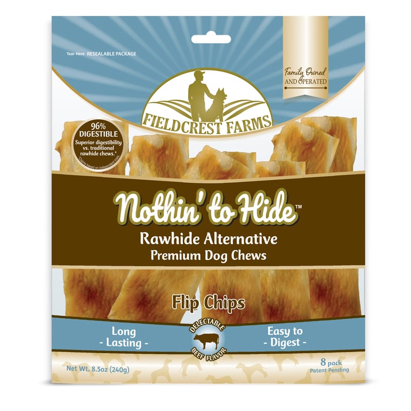 Fieldcrest Farms 156 Nothin' to Hide Flip Chip Beef Grain Free Chews For Dogs 0.53 lb 8 pk