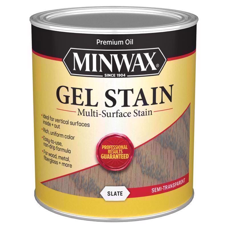 Minwax 616120444 Gel Stain Semi-Transparent Slate Oil-Based Gel Stain 1 qt