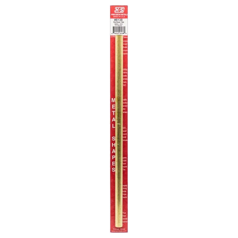 K&S 8138 15/32 in. D X 12 in. L Round Brass Tube 1 pk