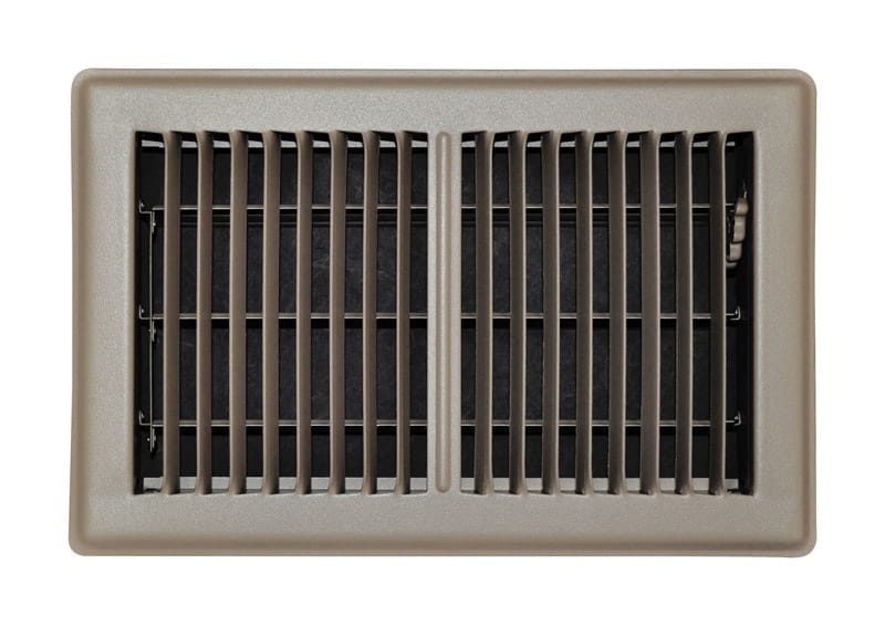 Tru Aire C150MB06X10 6 in. H X 10 in. W 2-Way Powder Coat Brown Steel Floor Register