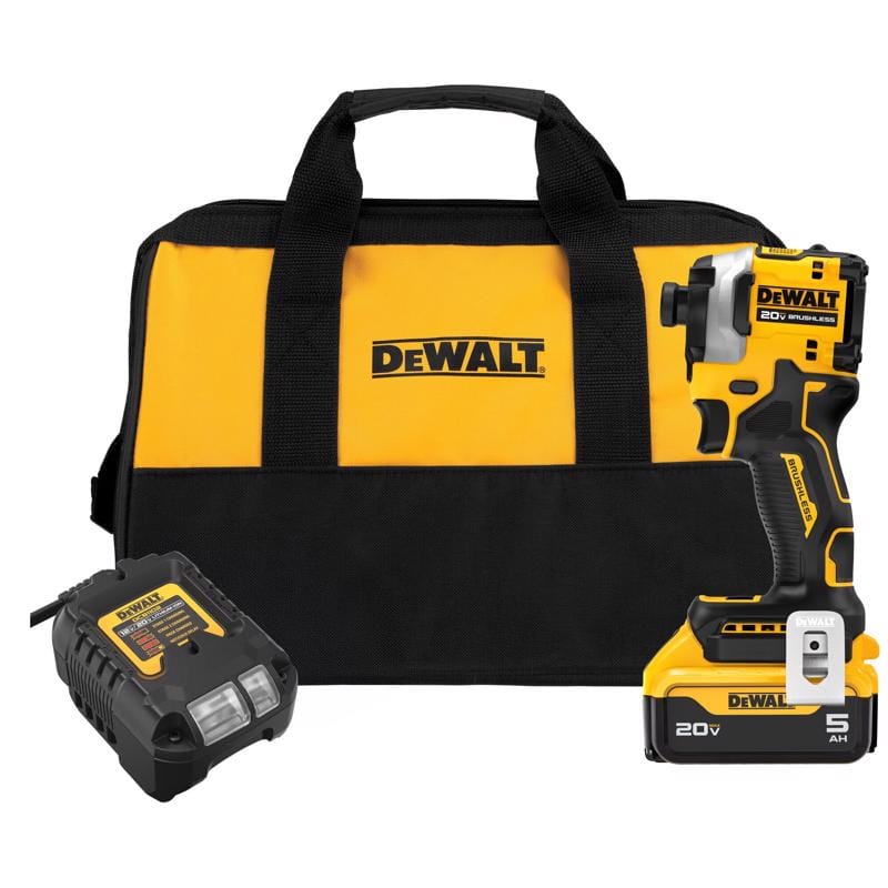 Dewalt DCF850P1 20V MAX ATOMIC 1/4 in. Cordless Brushless 3-Speed Impact Driver Kit (Battery & Charger)