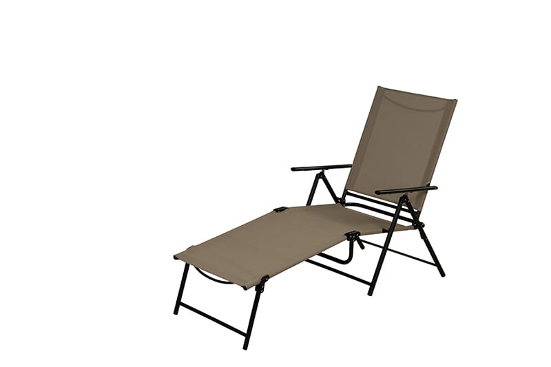 Living Accents FTS1126T Black Steel Frame Sling Lounge Chair
