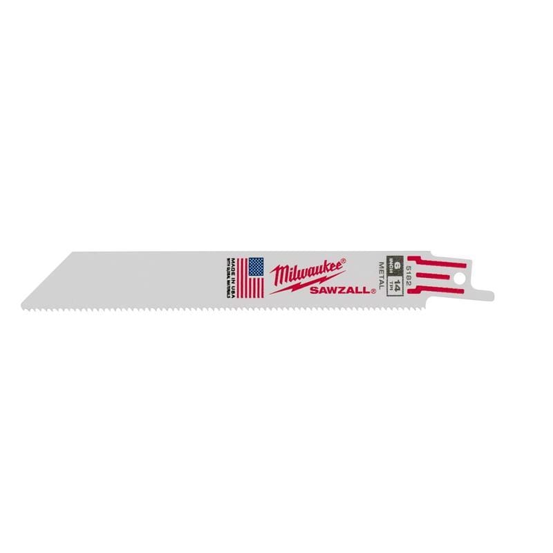 Milwaukee 48-00-5182 Sawzall Blade 14T 6" Metal Thin Kerf 5 Pack