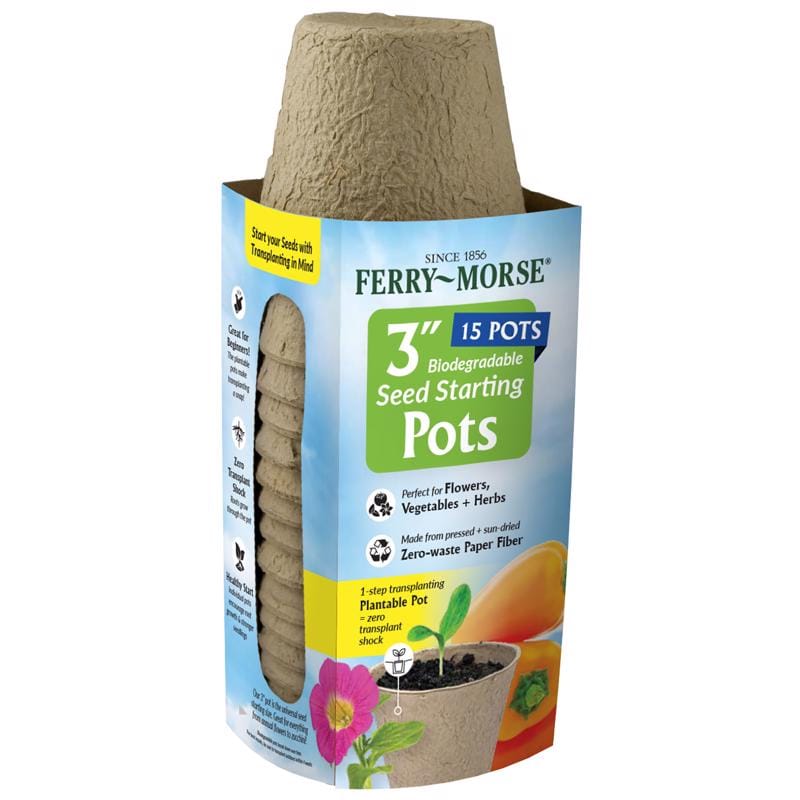 Ferry-Morse FR312B 15 Cells 3 in. H X 3 in. W X 3 in. L Seed Starting Peat Pot 15 pk