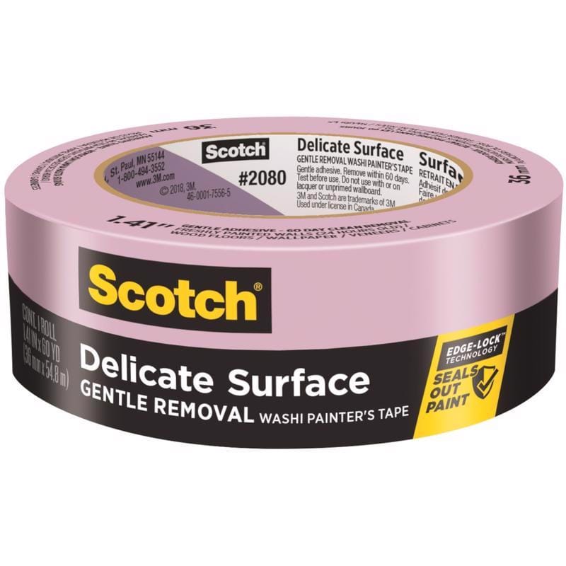 Scotch 2080-36EC 1.41 in. W X 60 yd L Purple Medium Strength Painter's Tape 1 pk