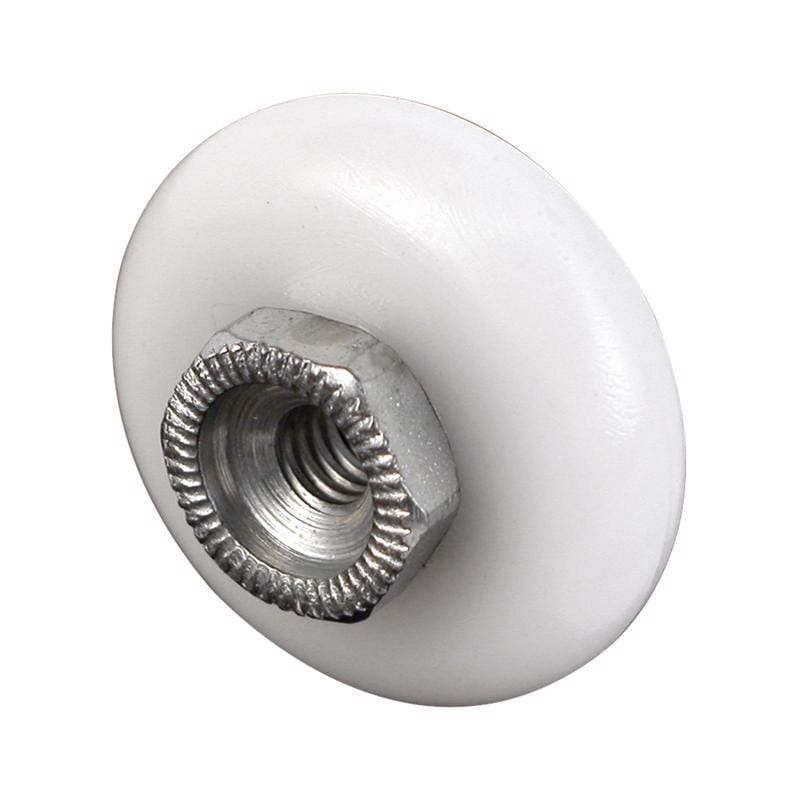 Prime-Line M 6151 3/4 in. D X 1/4 in. L White Plastic/Steel Tub Enclosure Roller 4 pk