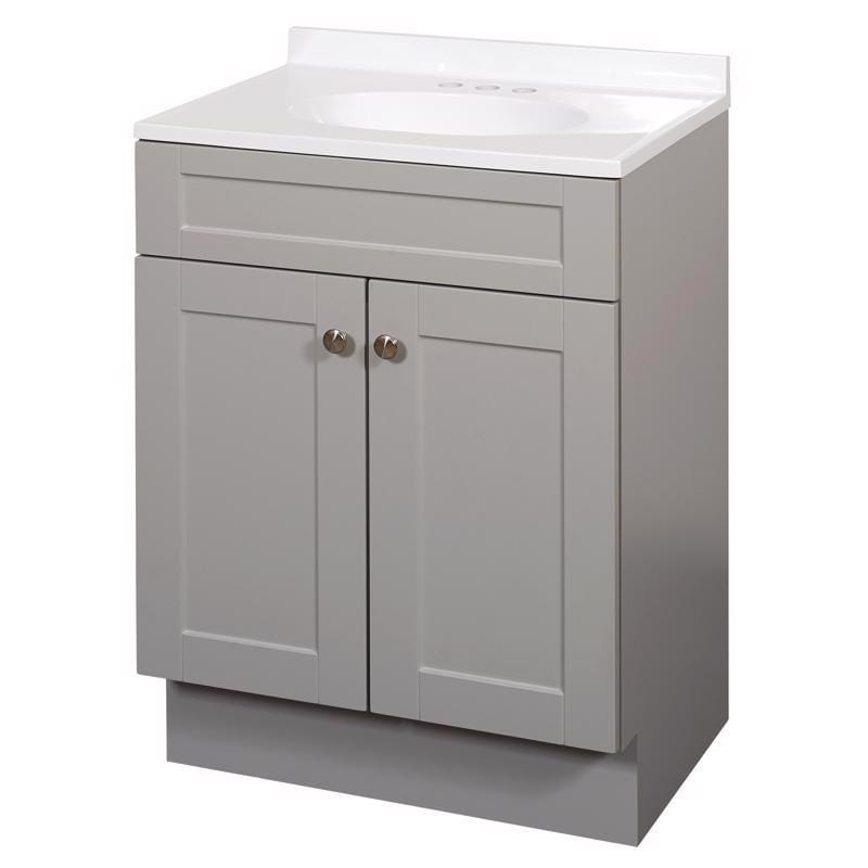 Zenna Home SBC24GY Single Gray Bathroom Vanity 24 in. W X 18 in. D X 35 in. H