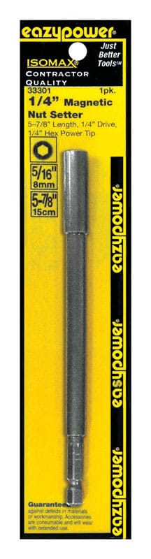 Eazypower 33301 Isomax 1/4 in. drive X 6 in. L Steel Magnetic Nut Setter 1 pc