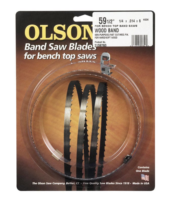 Olson WB55359DB 59.5 in. L X 0.25 in. W Carbon Steel Band Saw Blade 6 TPI Hook teeth 1 pk
