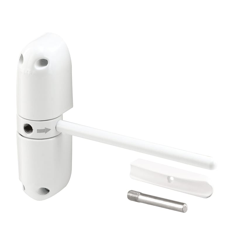 Prime-Line KC10HD Zinc-Plated White Steel Hydraulic Door Closer