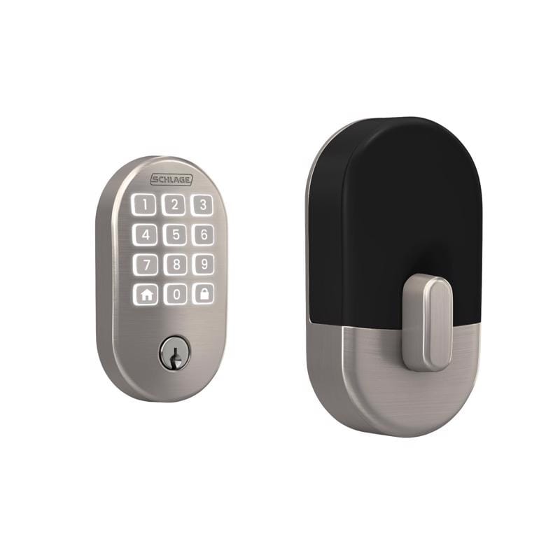 Schlage BE459WBVRMN619 Arrive Satin Nickel Steel Wi-Fi Deadbolt