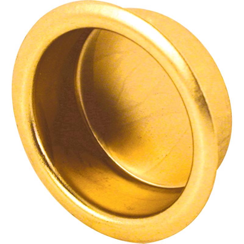 Prime-Line N 6846 0.8 in. L Brass-Plated Gold Steel Flush Mortise Finger Pull
