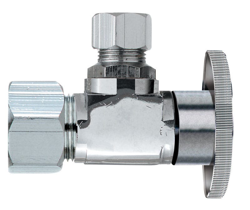 Keeney 2622PCLF 5/8 in. Compression X 3/8 in. Compression Brass Angle Stop Valve