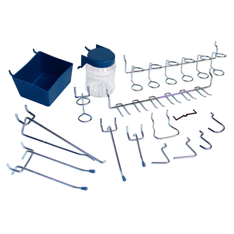 Crawford 1843B Zinc Plated Black/Silver Steel Pegboard Organizer Kit 1 pk