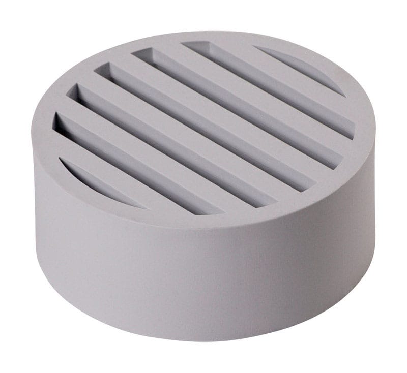 NDS 911 4 in. White Round Plastic Drain Grate