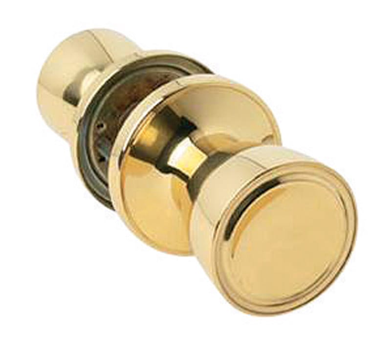 Home Plus LA2120 Polished Brass Passage Lockset 1-3/4 in.