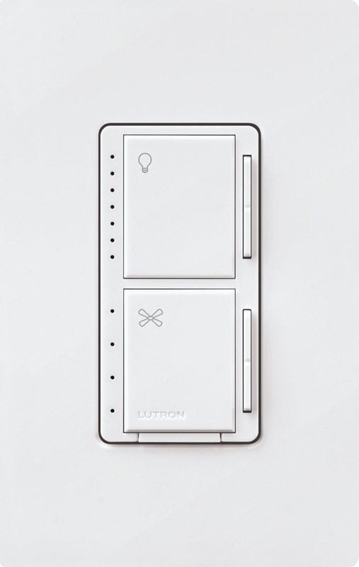Lutron MACL-LFQH-WH Maestro White 250 W Fan/LED Dimmer Switch 1 pk