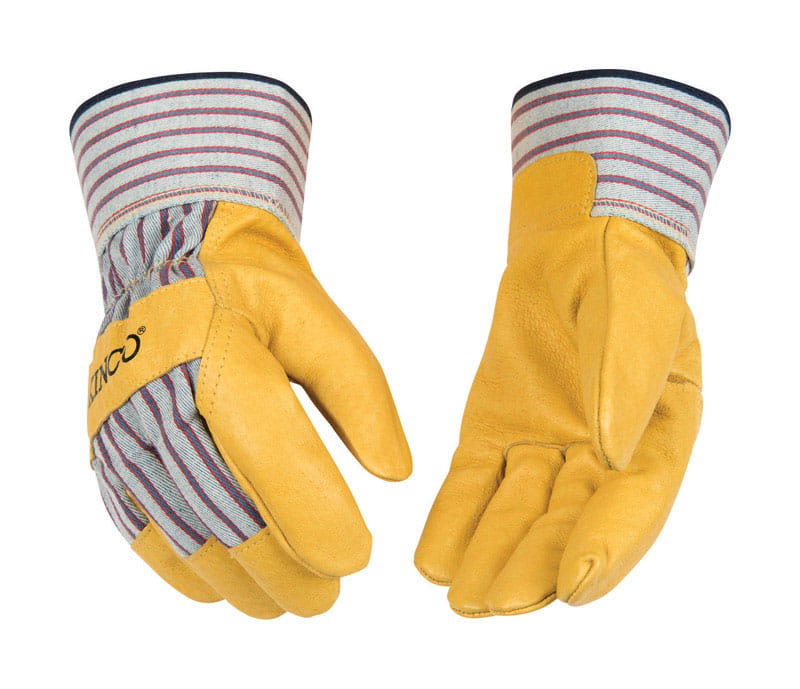 Kinco 1917-M Men's Indoor/Outdoor Palm Gloves Yellow M 1 pair