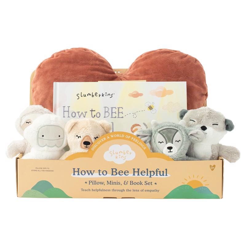Slumberkins BBB-PLW-HEART How to Bee Helpful Pillow & Book Set Assorted 7 pc