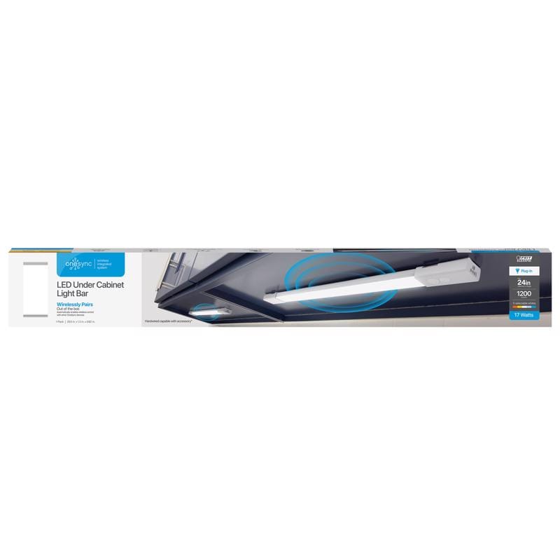 Feit UCL24/5CCT 24 in. L White Plug-In LED Under Cabinet Light Strip 1200 lm