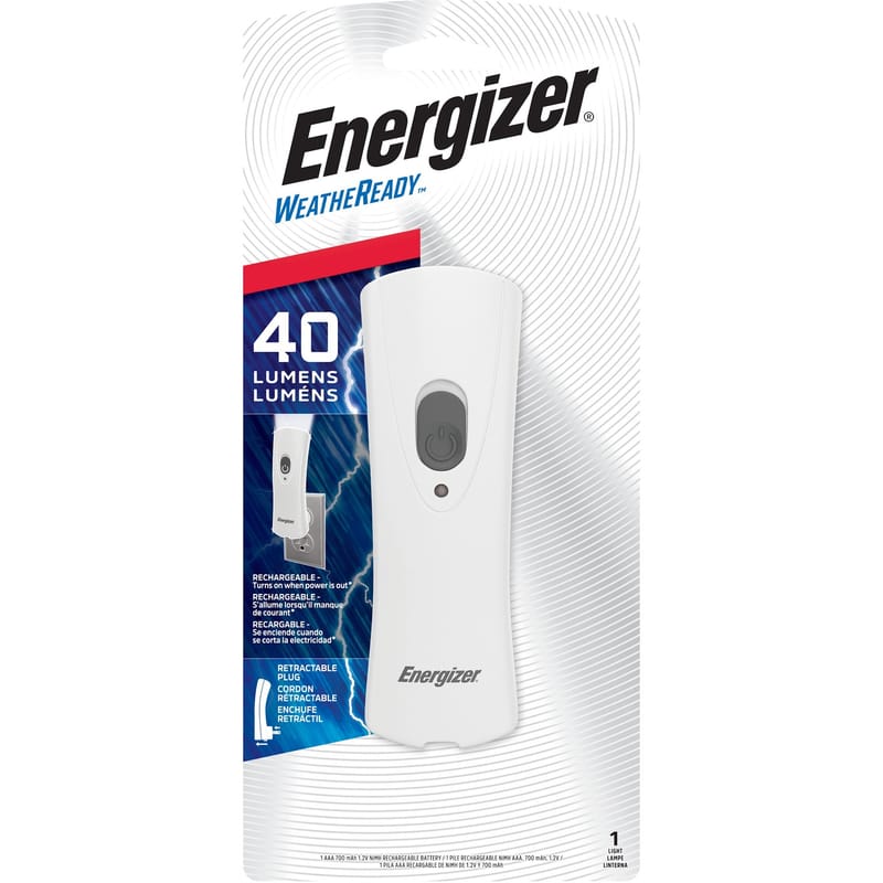 Energizer RCL1FN2WR 40 lm White LED Rechargeable Rechargeable Flashlight
