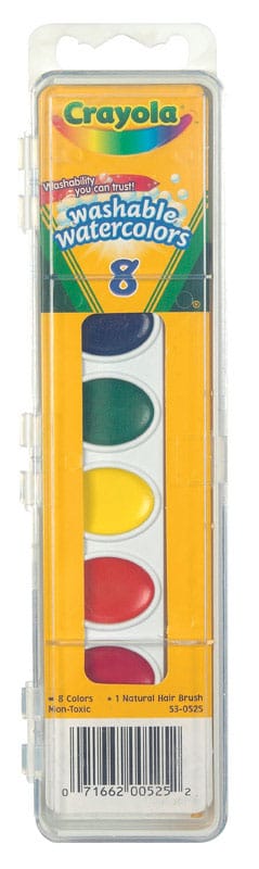 Crayola 53-0525 Washable Watercolor Paints Assorted
