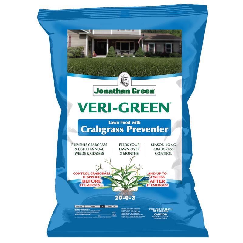 Jonathan Green 16001 Veri-Green Crabgrass Preventer Crabgrass Preventer Lawn Food For All Grasses 15000 sq