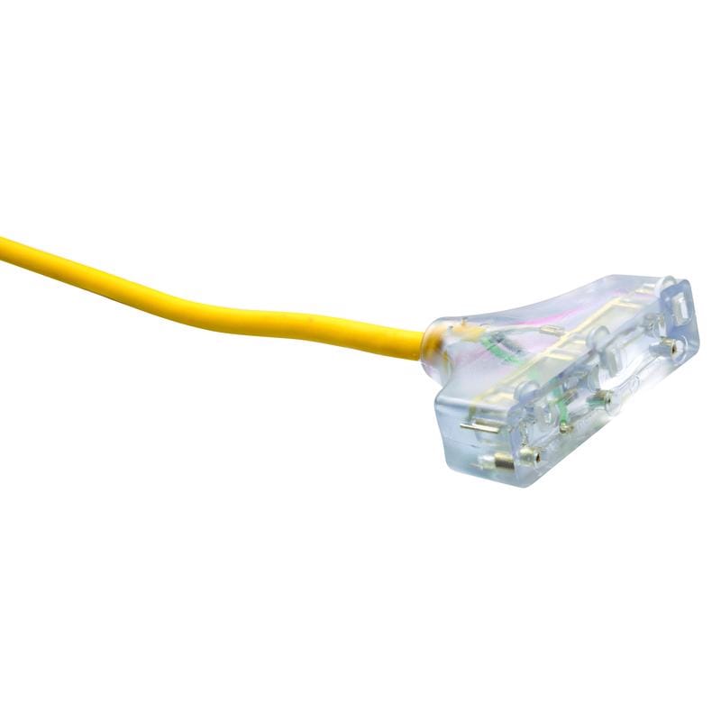 Southwire 3487SW0002 Outdoor 25 ft. L Yellow Tri-Source Extension Cord 12/3 SJEOOW