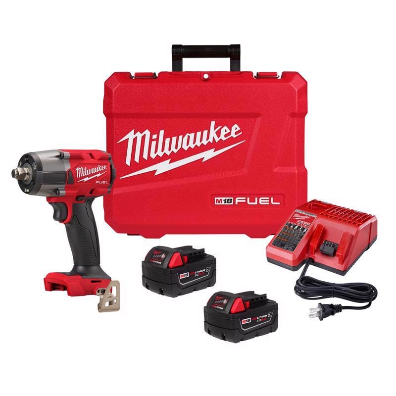 Milwaukee 2962-22R M18 FUEL 1/2 in. Cordless Brushless Mid-Torque Impact Wrench Kit (Battery & Charger)