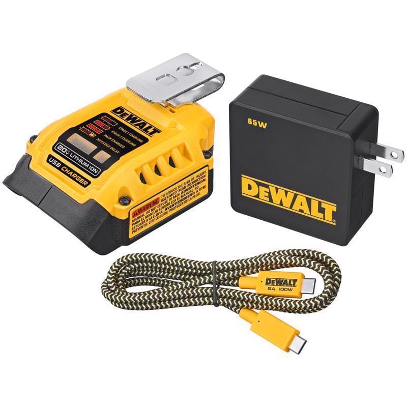 Dewalt DCB094K 20V MAX DCB094 20 V Lithium-Ion USB Charging Kit 3 pc