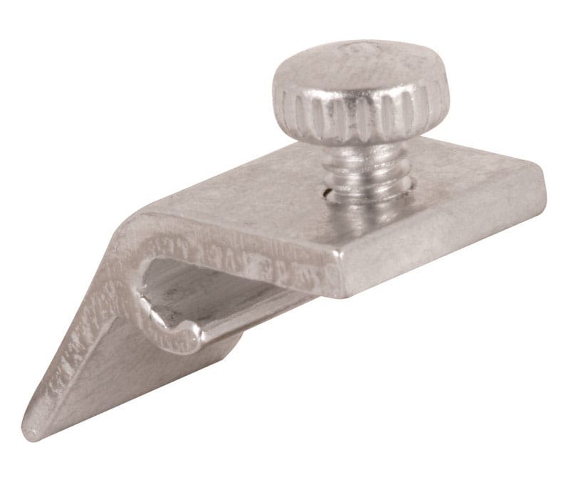 Prime-Line PL7949 Mill Aluminum Storm Door Panel Clip For 1/2 inch 8 pk