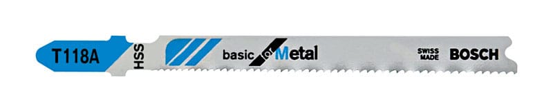 Bosch T118A 3-5/8 in. High Carbon Steel T-Shank Wavy set and milled Jig Saw Blade 17 TPI 5 pk