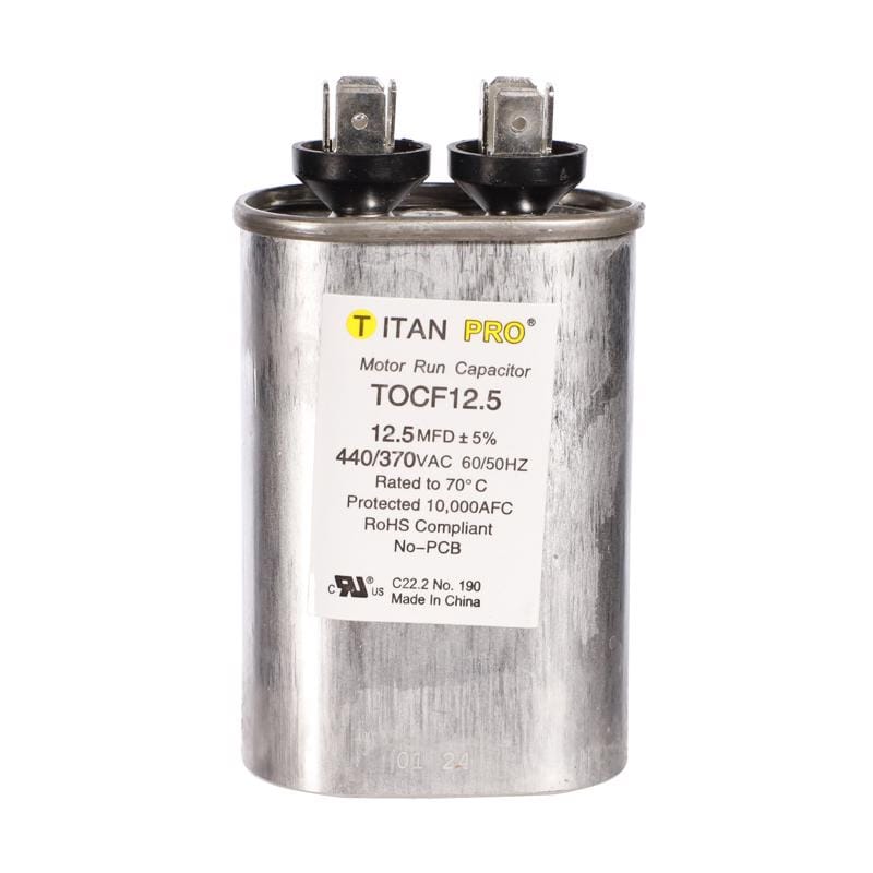 Titan Pro TOCF12.5 12.5 MFD 440 V Oval Run Capacitor