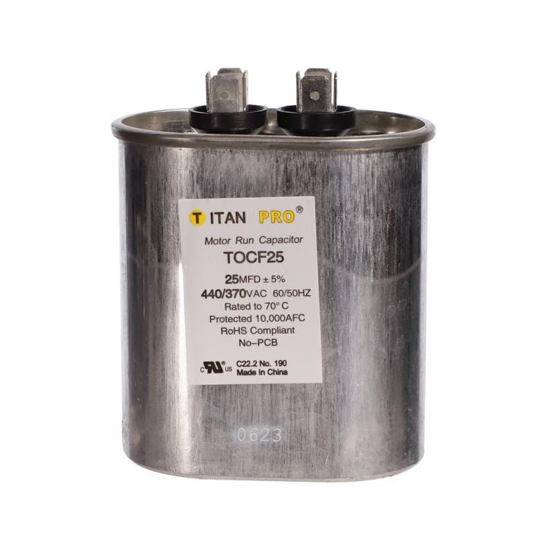 Titan Pro TOCF25 25 MFD 440 V Oval Run Capacitor