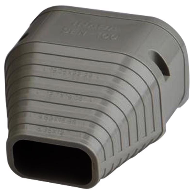 Slimduct 86127 Lineset Cover End Fitting 4.5 in. W X 3 in. H Ivory