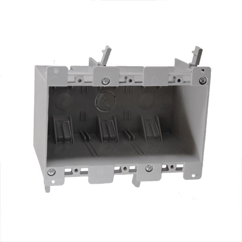 Cantex EZ55TO EZ Box Old Work 55 cu in Rectangle PVC 3 gang Outlet Box Gray