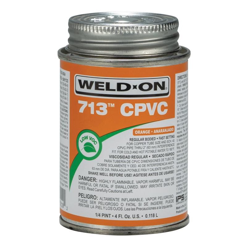 Weld-On 10129 713 Orange Cement For CPVC/PVC 4 fl. oz.