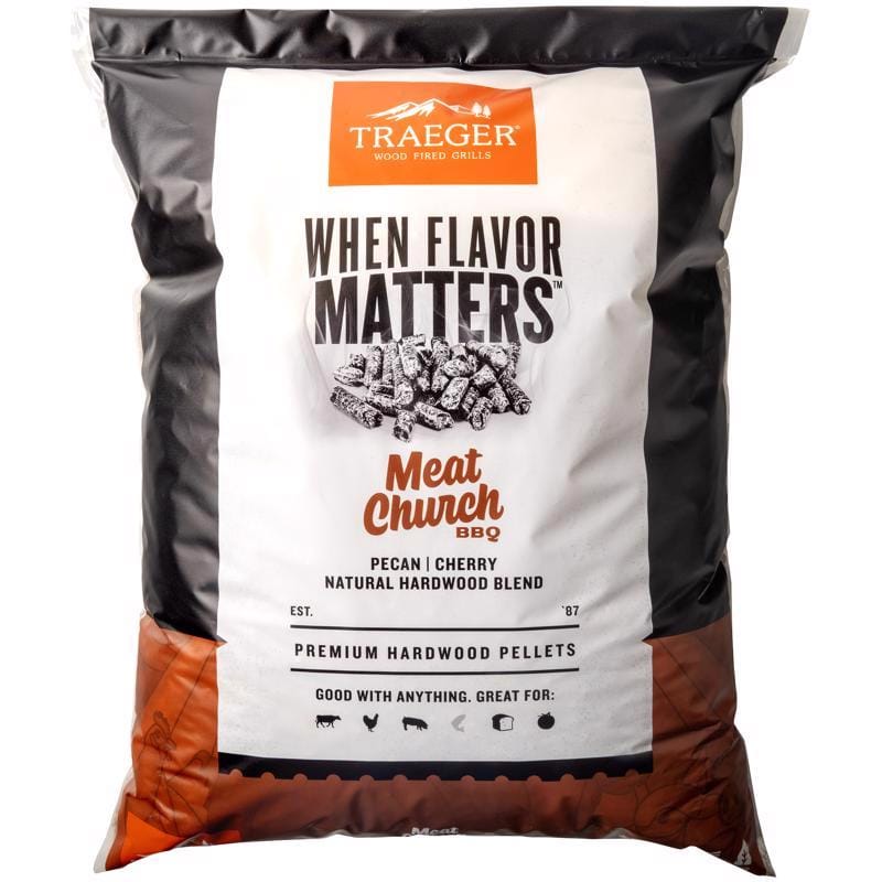 Traeger PEL428 Meat Church Hardwood Pellets All Natural Cherry/Pecan 20 lb