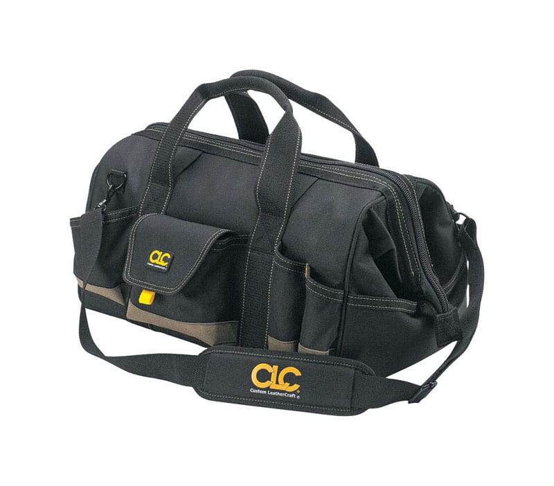 CLC 1163 11 in. W X 12 in. H Polyester Tool Bag 25 pocket Black/Tan 1 pc