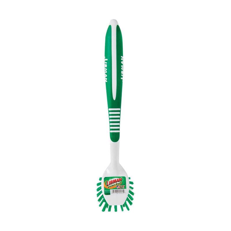 Libman 45 3 in. W Hard Bristle 8 in. Plastic/Rubber Handle Kitchen Brush
