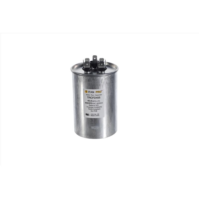 Titan Pro TRCFD455 45+5 MFD 440 V Round Run Capacitor