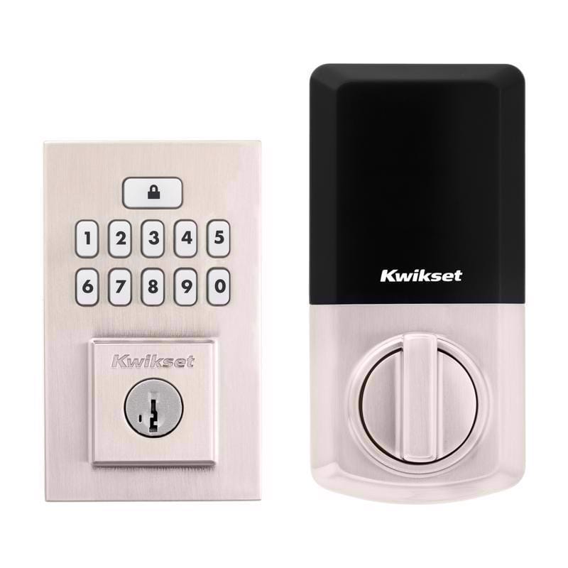 Kwikset 992600-004 SmartCode Satin Nickel Metal Electronic Touch Pad Deadbolt