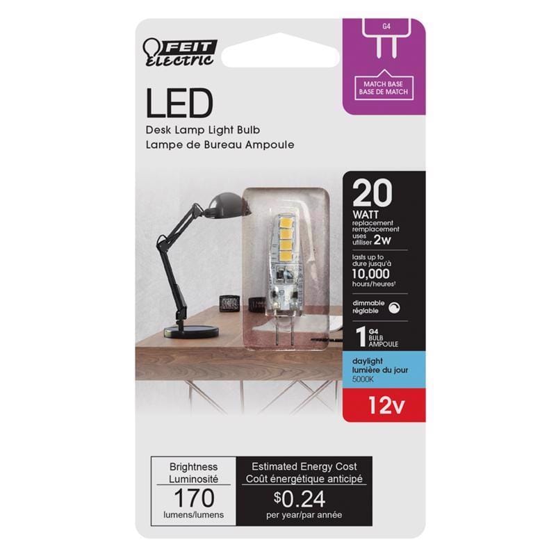 Feit BP20G4/850/LED T4 G4 LED Bulb Daylight 20 Watt Equivalence 1 pk