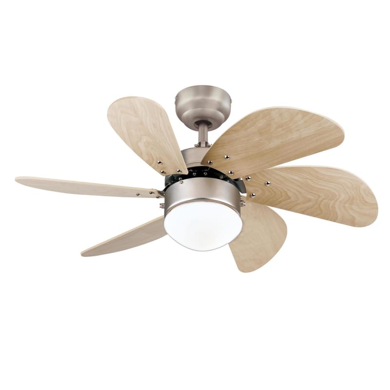 Westinghouse 72240 Turbo Swirl 30 in. Brushed Aluminum Brown LED Indoor Ceiling Fan