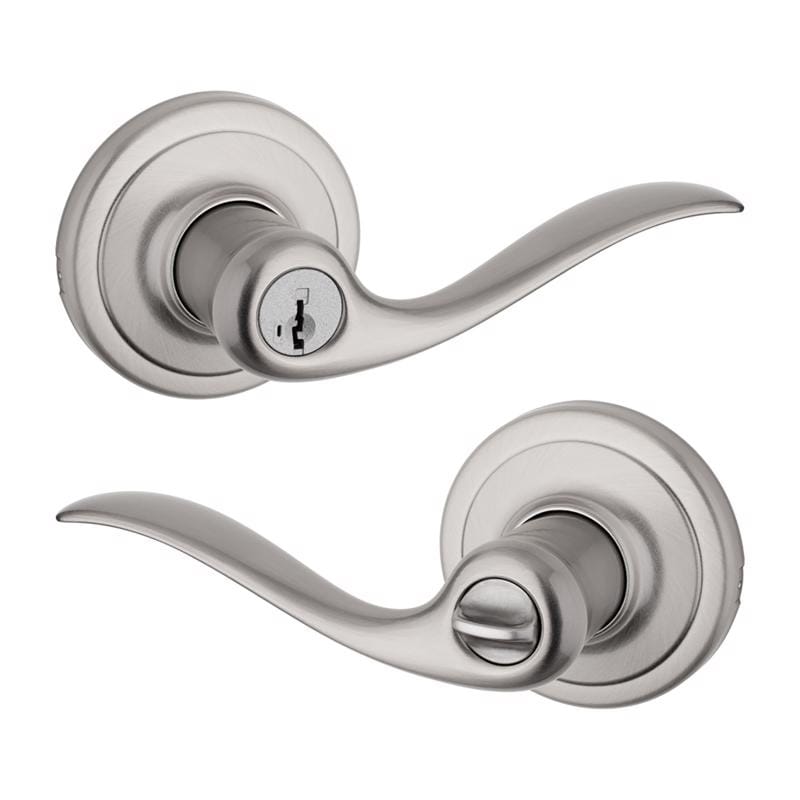 Kwikset 97402-732 SmartKey Tustin Satin Nickel Entry Door Knob KW1 1-3/4 in.